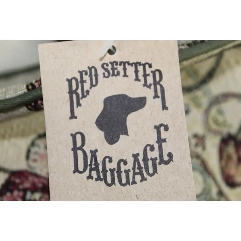 RETRO Red Setter Baggage Clothing Bag Travel Luggage Victorian Tapestry NWT 80s